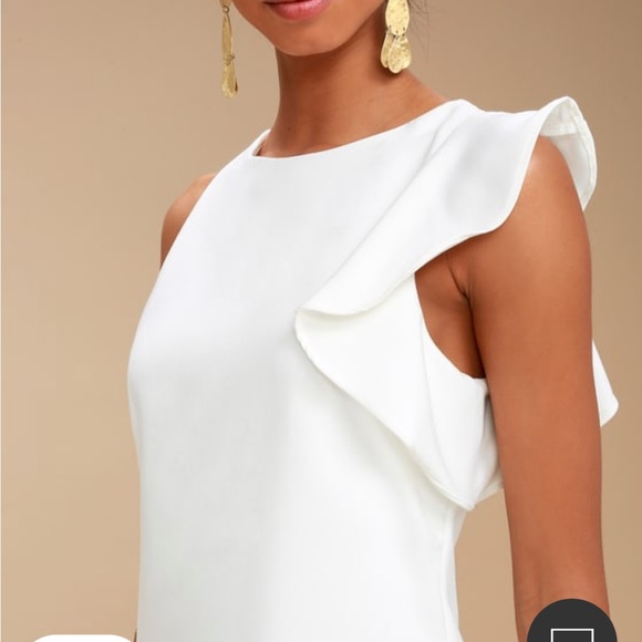 Lulus White One Shoulder Dress - Picture 1 of 7